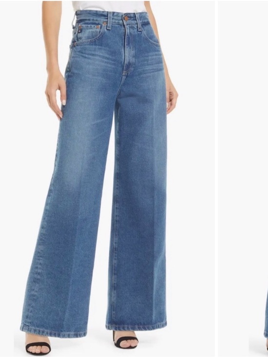 Ag Adriano Goldschmied Denim - Ag Adriano Goldschmied Wide-Leg High-Rise Jeans - Medium Blue Deven